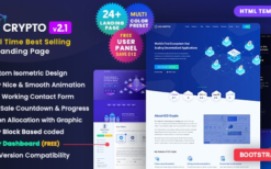 ICO Crypto (v2.1.0) Bitcoin & Cryptocurrency ICO Landing Page HTML Template + User Dashboard