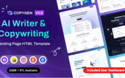 CopyGen (v1.5.0) AI Writer & Copywriting Landing Page HTML Template