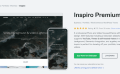 WPZoom Inspiro Premium v1.9.0 Elementor Portfolio Theme For WordPress