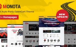 Monota (v1.3.0) Auto Parts, Tools, Equipment and Accessories Store OpenCart Theme