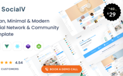 SocialV (v5.1.4) Vue 3, React Js, HTML Social Network & Community Bootstrap 5 Admin Template