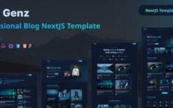 Genz (v5.0) Creative Personal Blog Portfolio NextJS Template