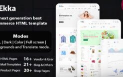 Ekka (v3.8) Ecommerce HTML Template + Admin Dashboard