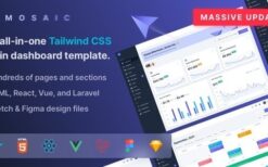 Mosaic (9 July 2024) Tailwind CSS Admin Dashboard Template Pack