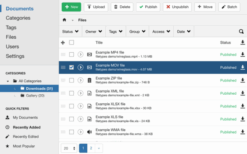 Docman v5.0.4 file archive component for Joomla